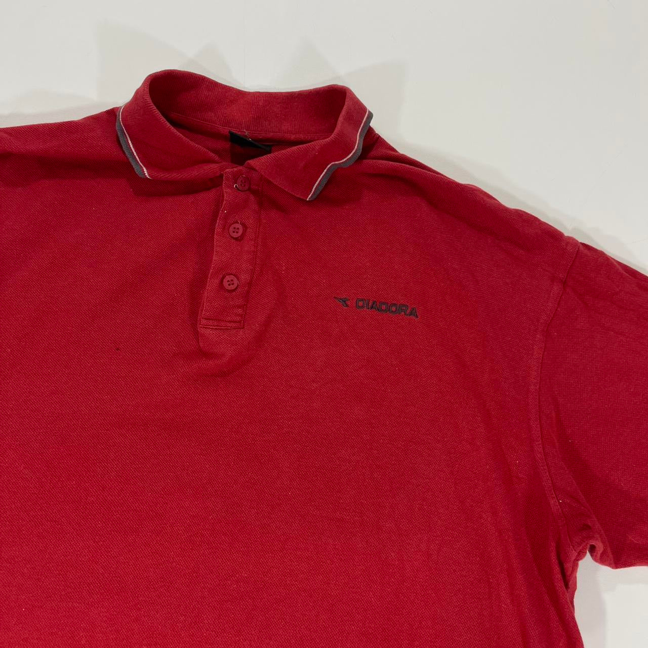 DIADORA RED POLO SHIRT (L)