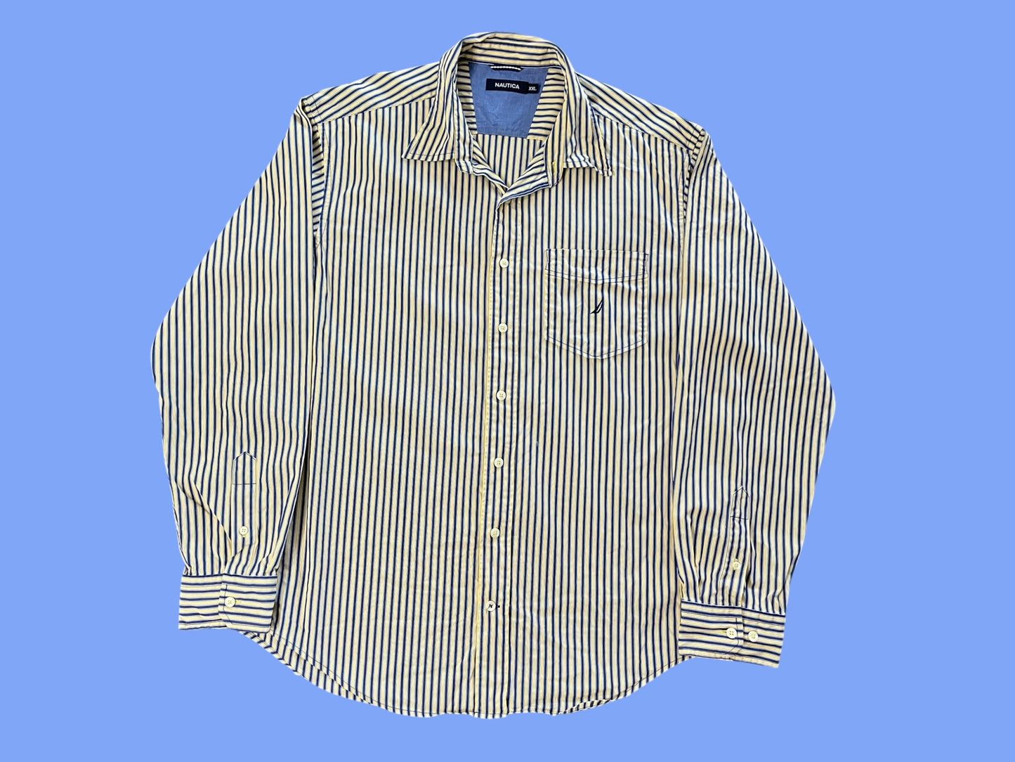 VINTAGE NAUTICA POLO SHIRT LONG SLEEVE (XL)