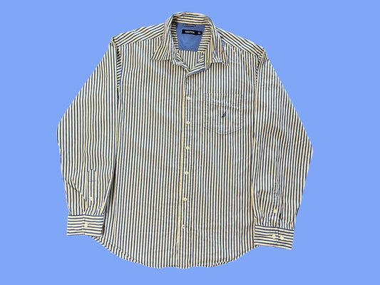 VINTAGE NAUTICA POLO SHIRT LONG SLEEVE (XL)