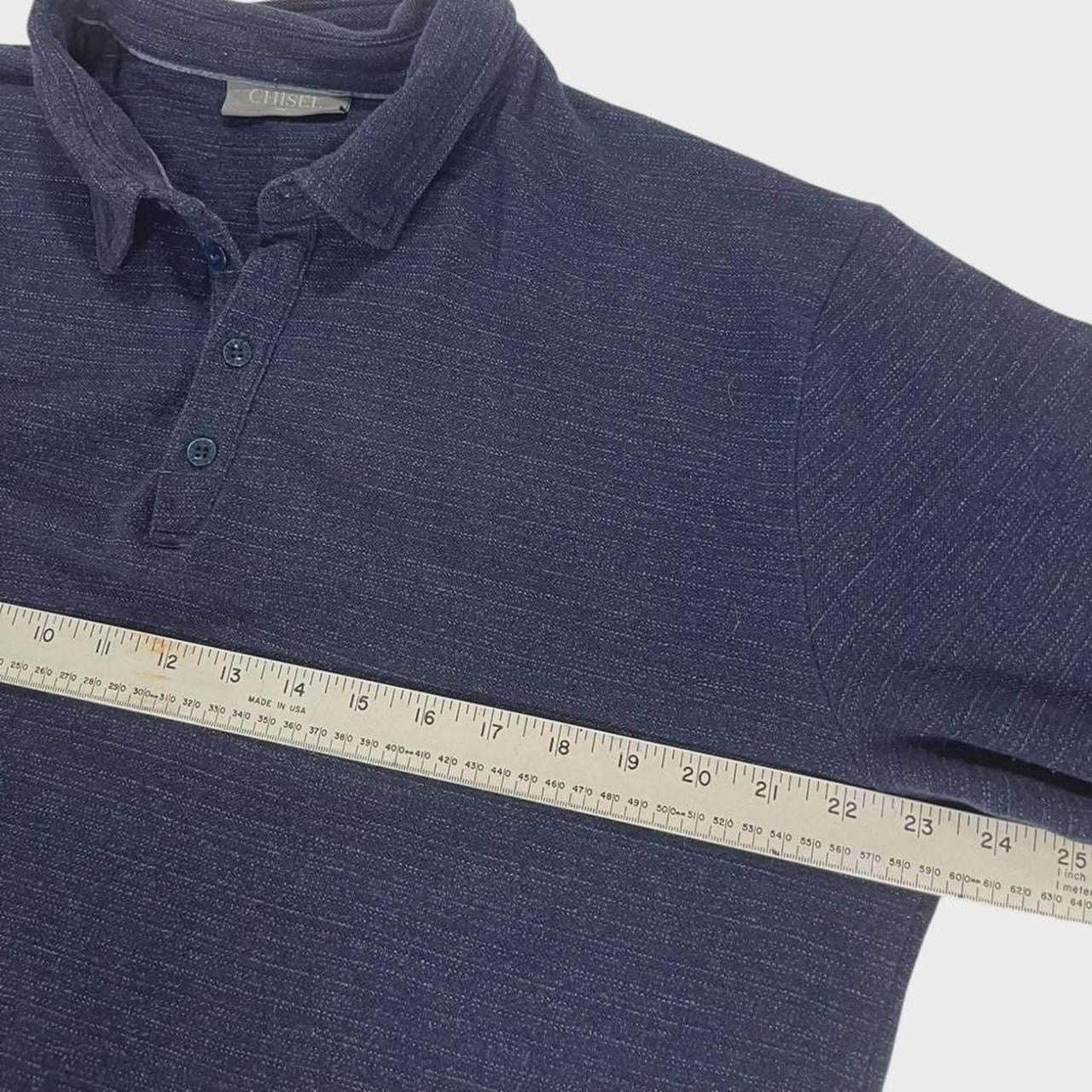 CHISEL NAVY BLUE LONG SLEEVE POLO SHIRT (L-XL)