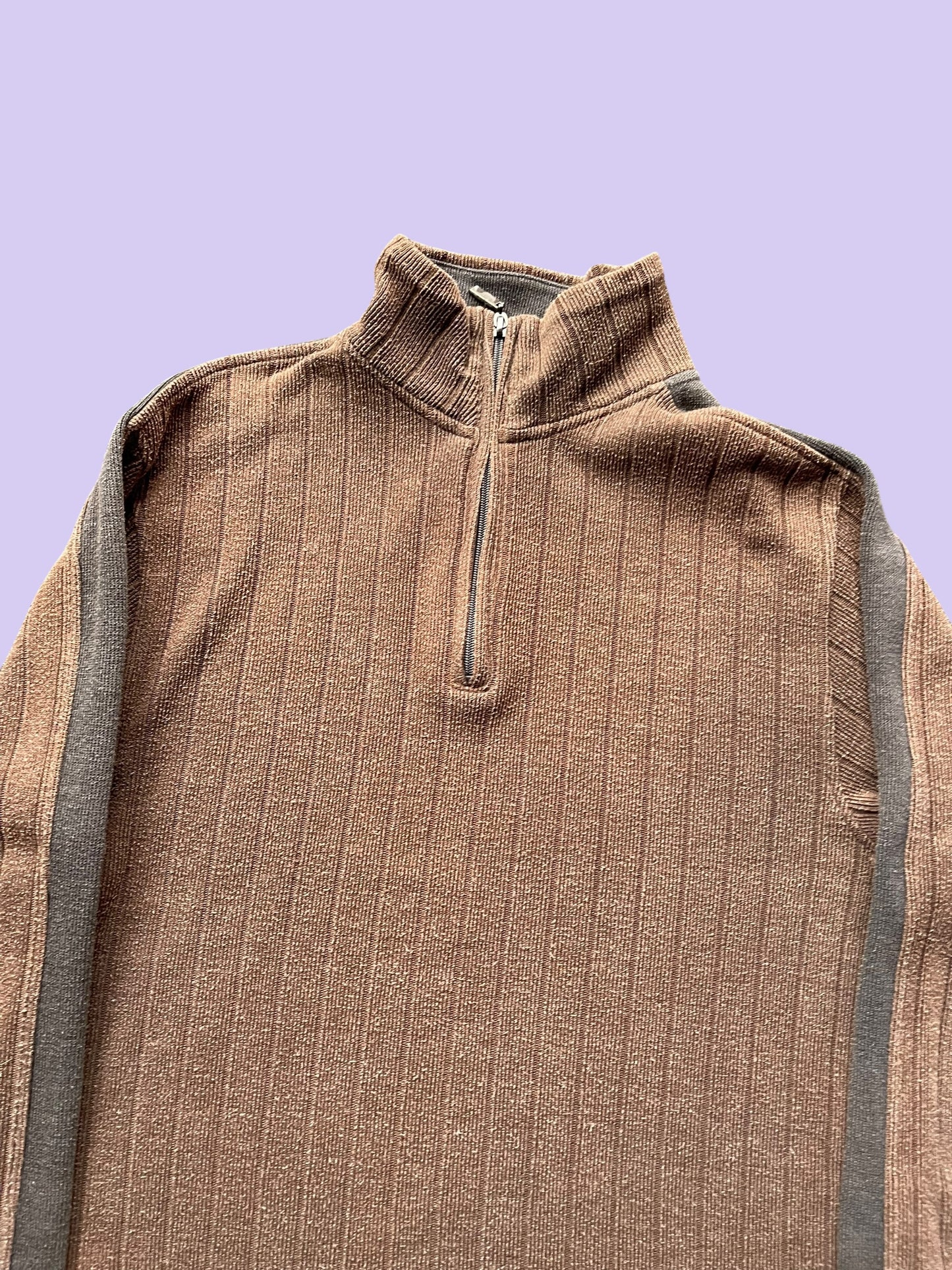 Y2K HALLENSTEINS BROWN QUARTERZIP (M/L)