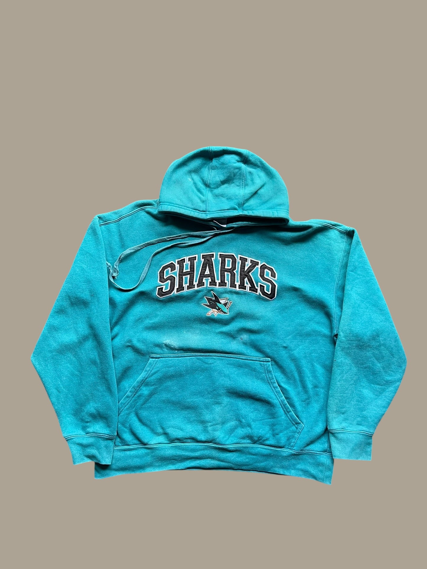 VINTAGE EMBROIDERED SHARKS HOODIE (M)