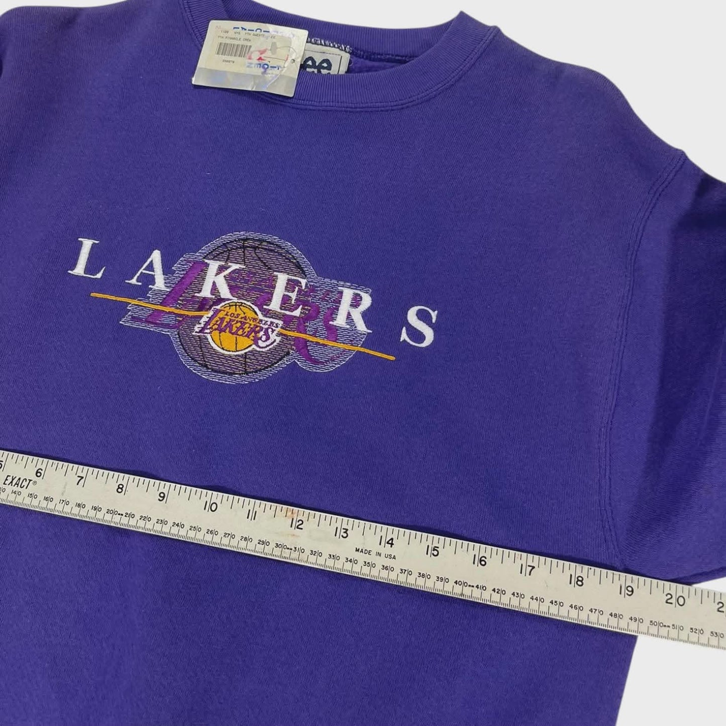 VINTAGE LEE PURPLE LOS ANGELES LAKERS CREWNECK SWEATSHIRT (M)