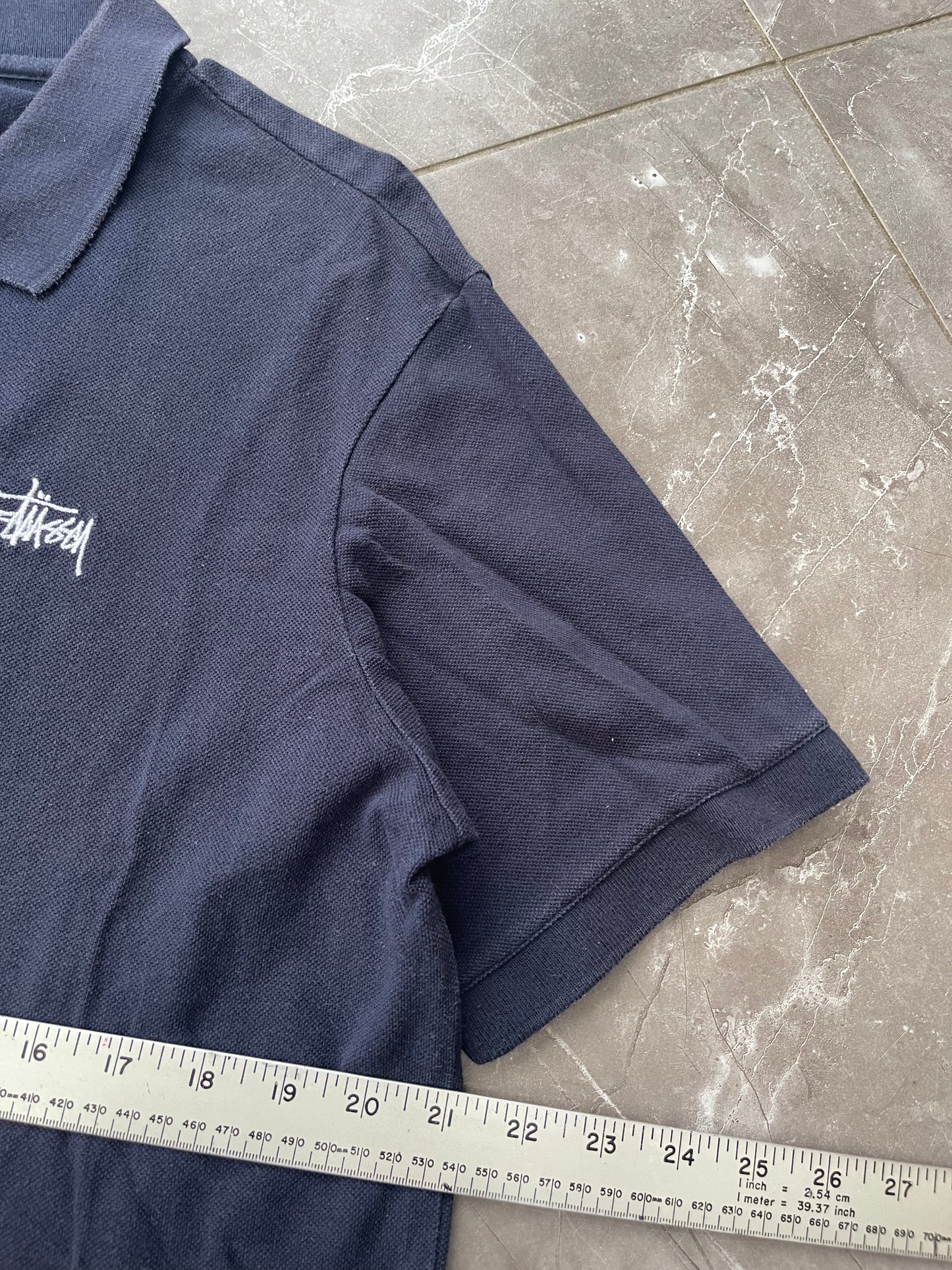 Y2K STUSSY POLO SHIRT (M/L)