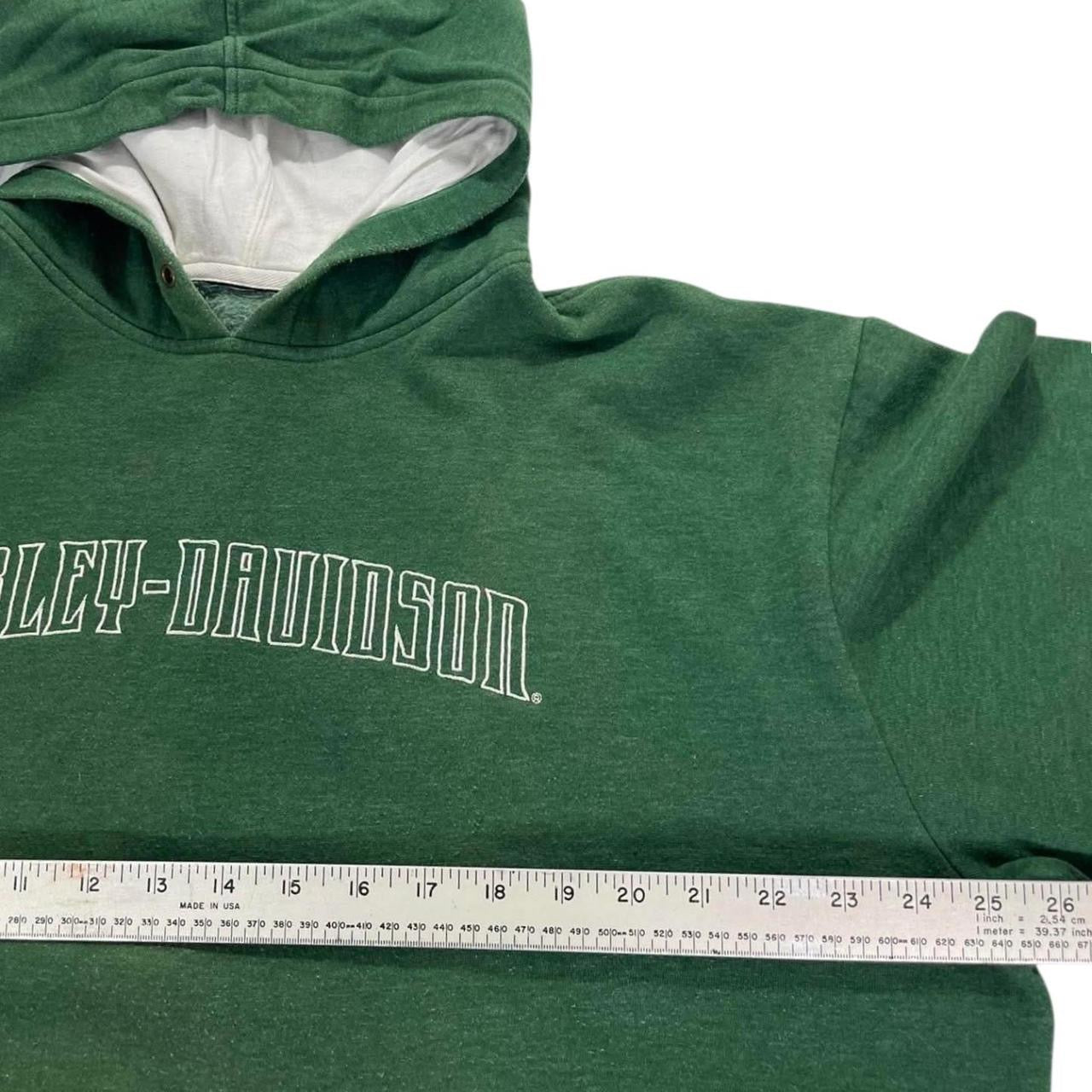 VINTAGE HARLEY DAVIDSON GREEN HOODIE (L-XL)