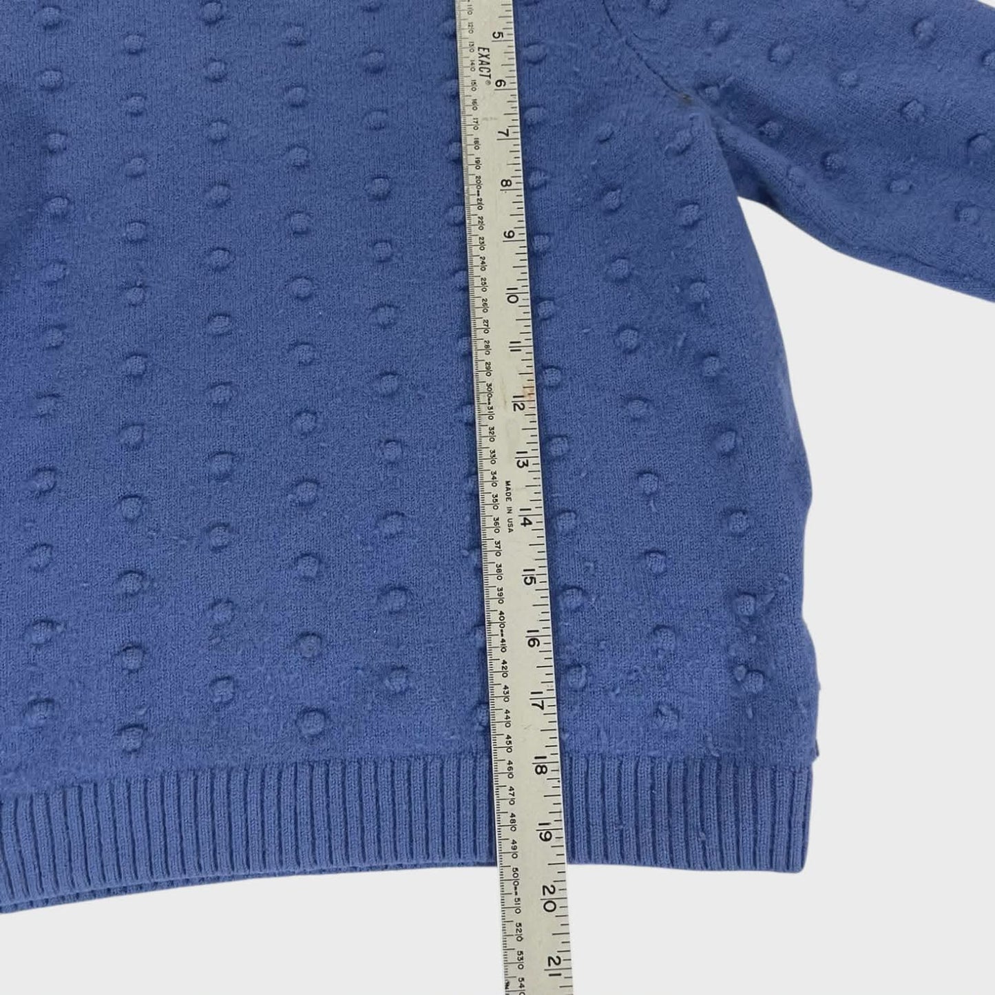 PIPER BLUE KNITTED JUMPER WITH A TEXTURED PATTERN (S)