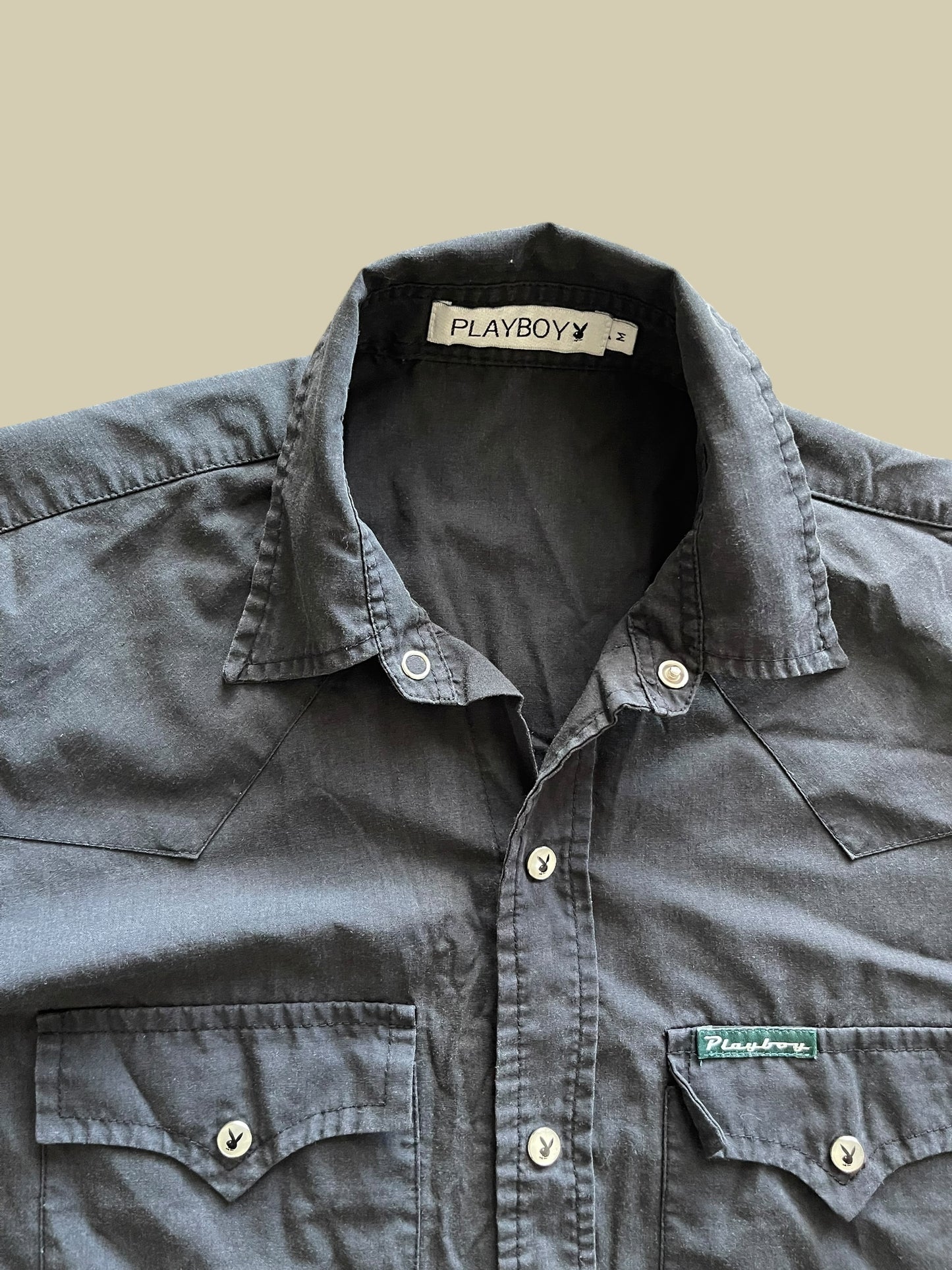 VINTAGE PLAYBOY BUTTON UP SHIRT (M)