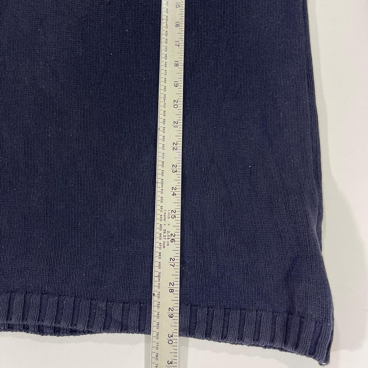 VINTAGE NAVY MARKS & SPENCER COTTON JUMPER (L)