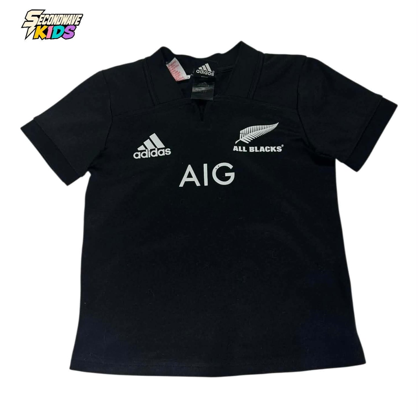 ADIDAS BLACK ALL BLACKS RUGBY JERSEY (5-6 YRS)