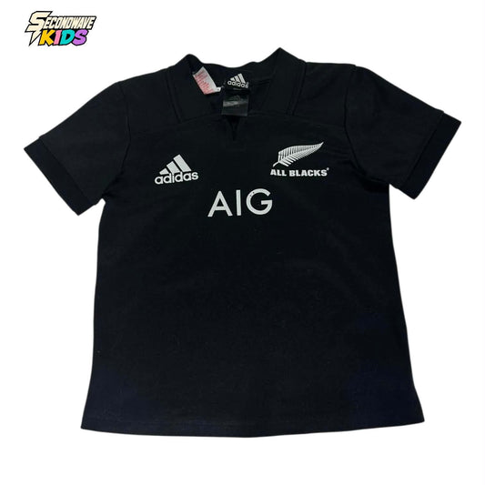 ADIDAS BLACK ALL BLACKS RUGBY JERSEY (5-6 YRS)