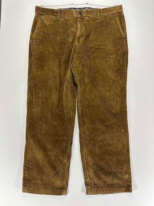 M&S BROWN CORDUROY TROUSERS (38)