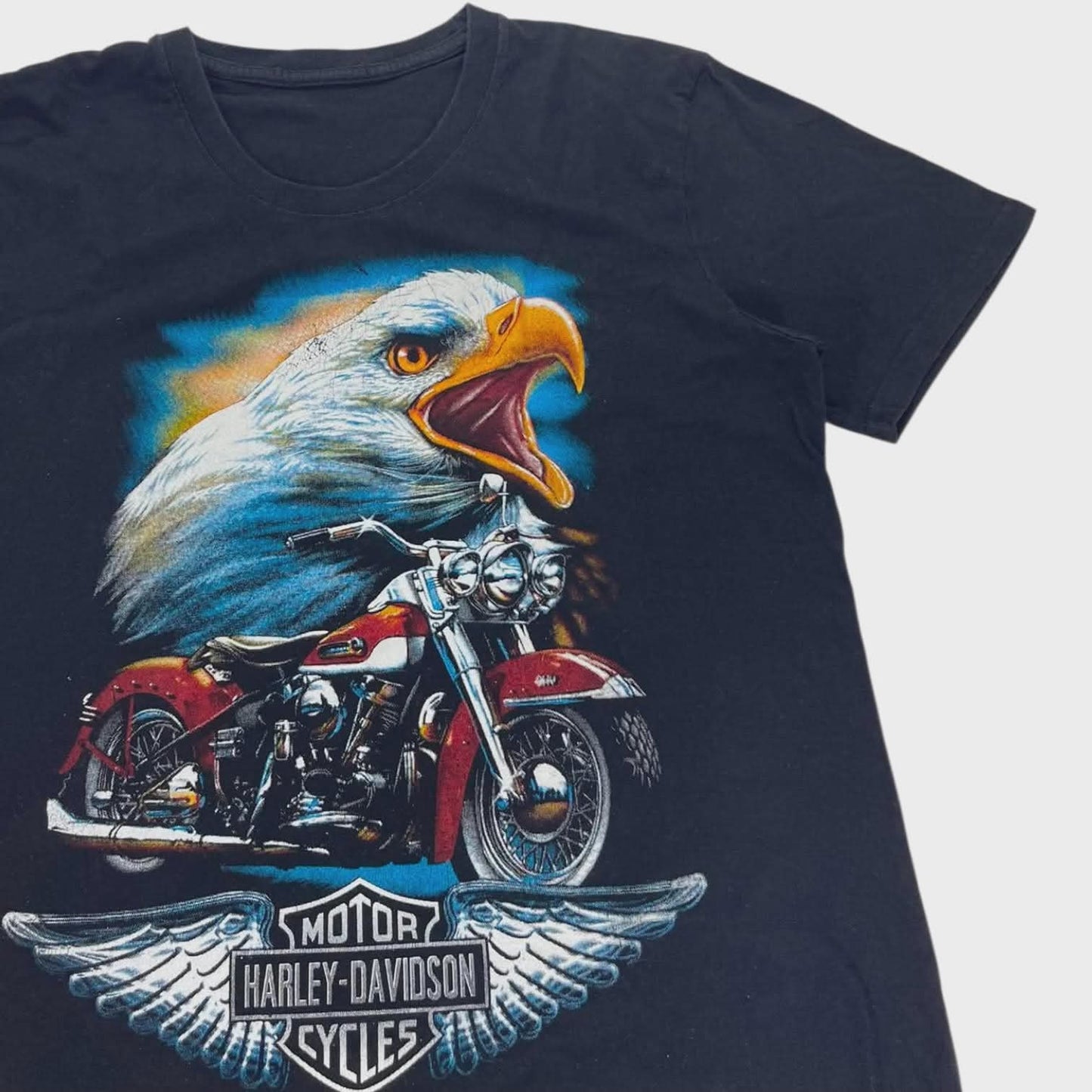 HARLEY DAVIDSON BLACK EAGLE BIKER T-SHIRT (M)