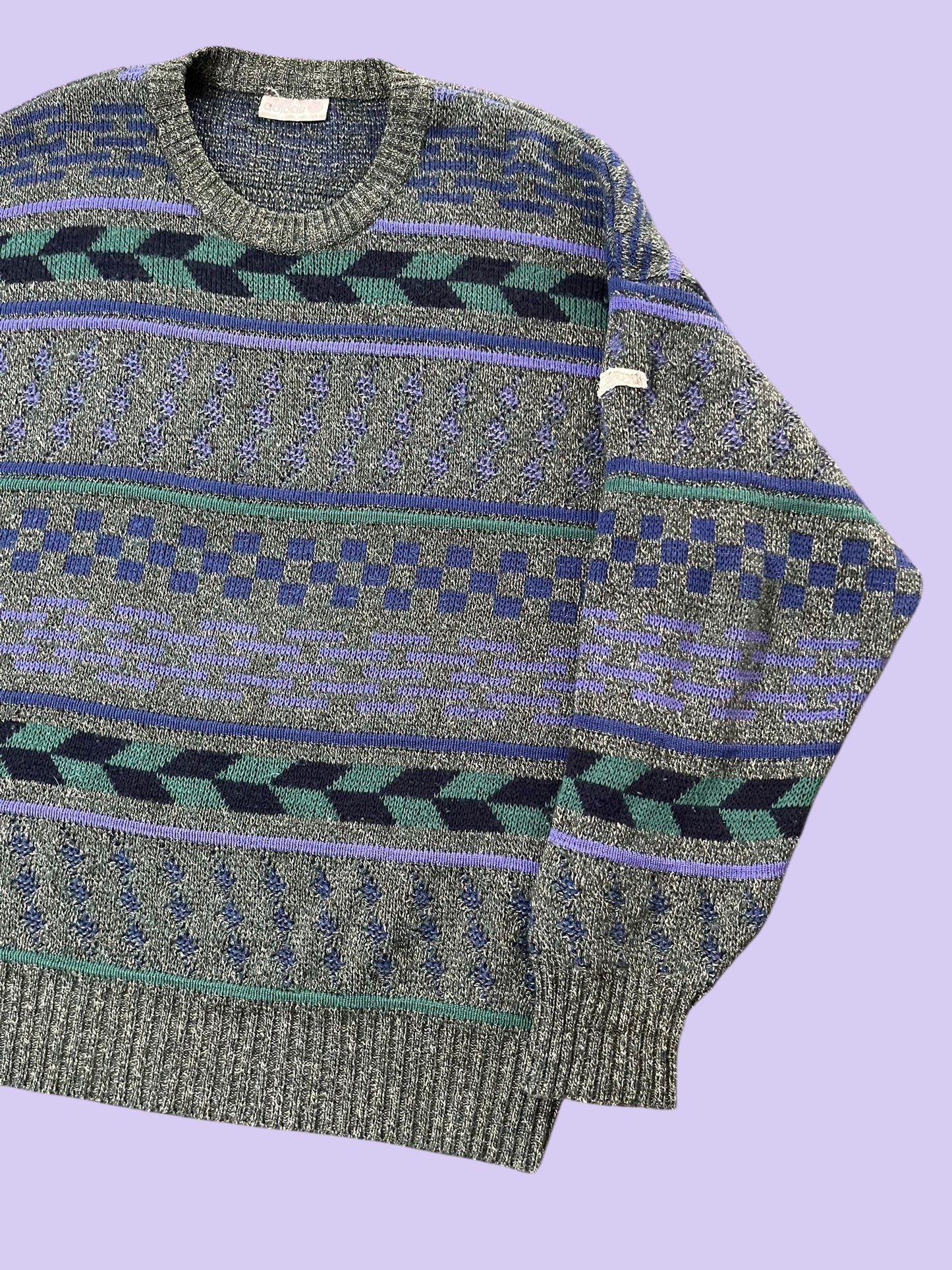 VINTAGE ADIDAS KNIT SWEATER (L)