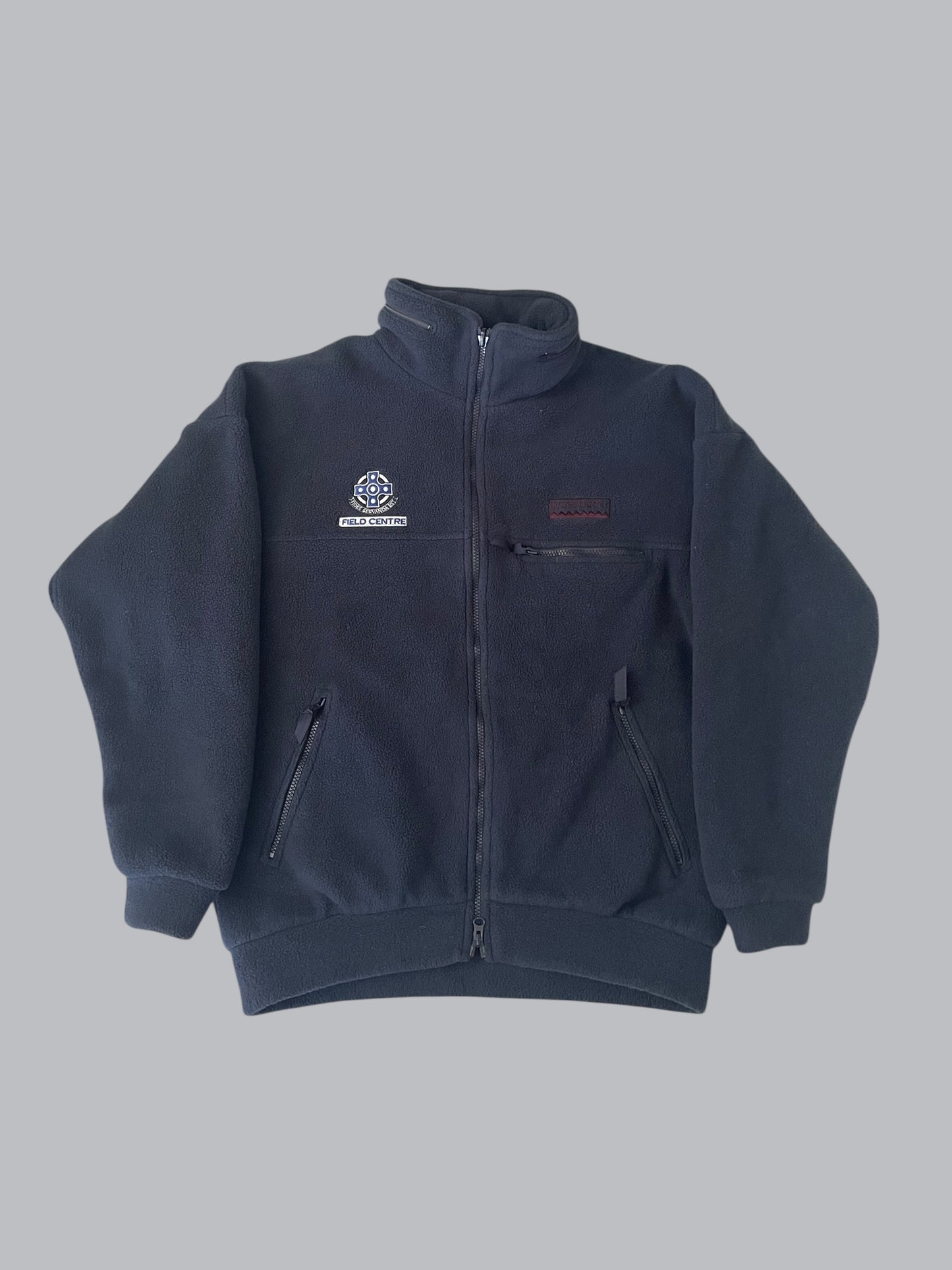 VINTAGE KATHMANDU FLEECE JACKET FIELD WITH PACKABLE HOOD (L)