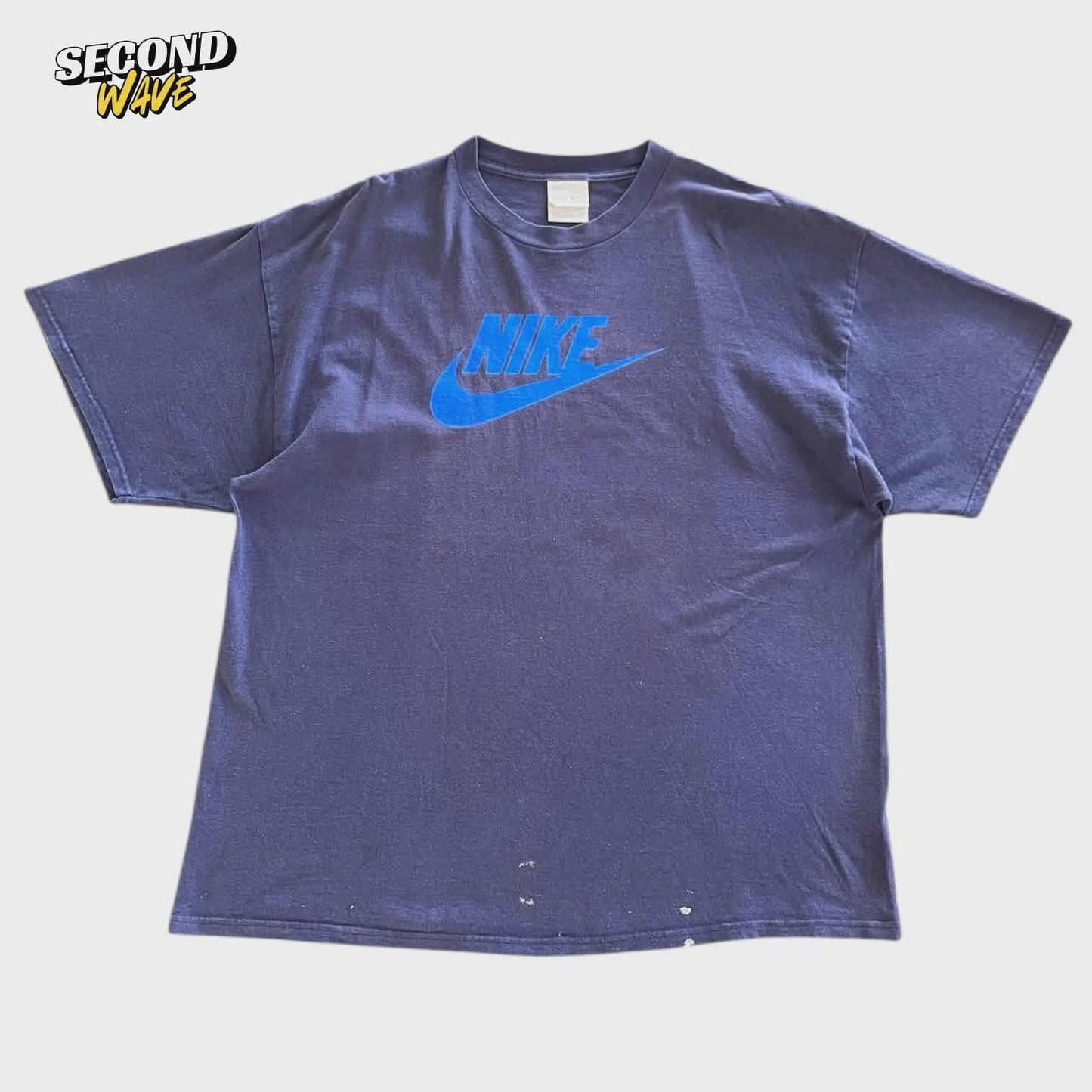 VINTAGE NIKE BLUE COTTON T-SHIRT (XXL)