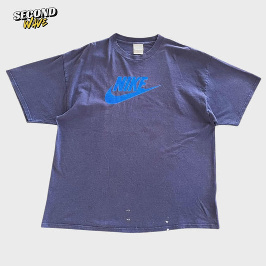 VINTAGE NIKE BLUE COTTON T-SHIRT (XXL)