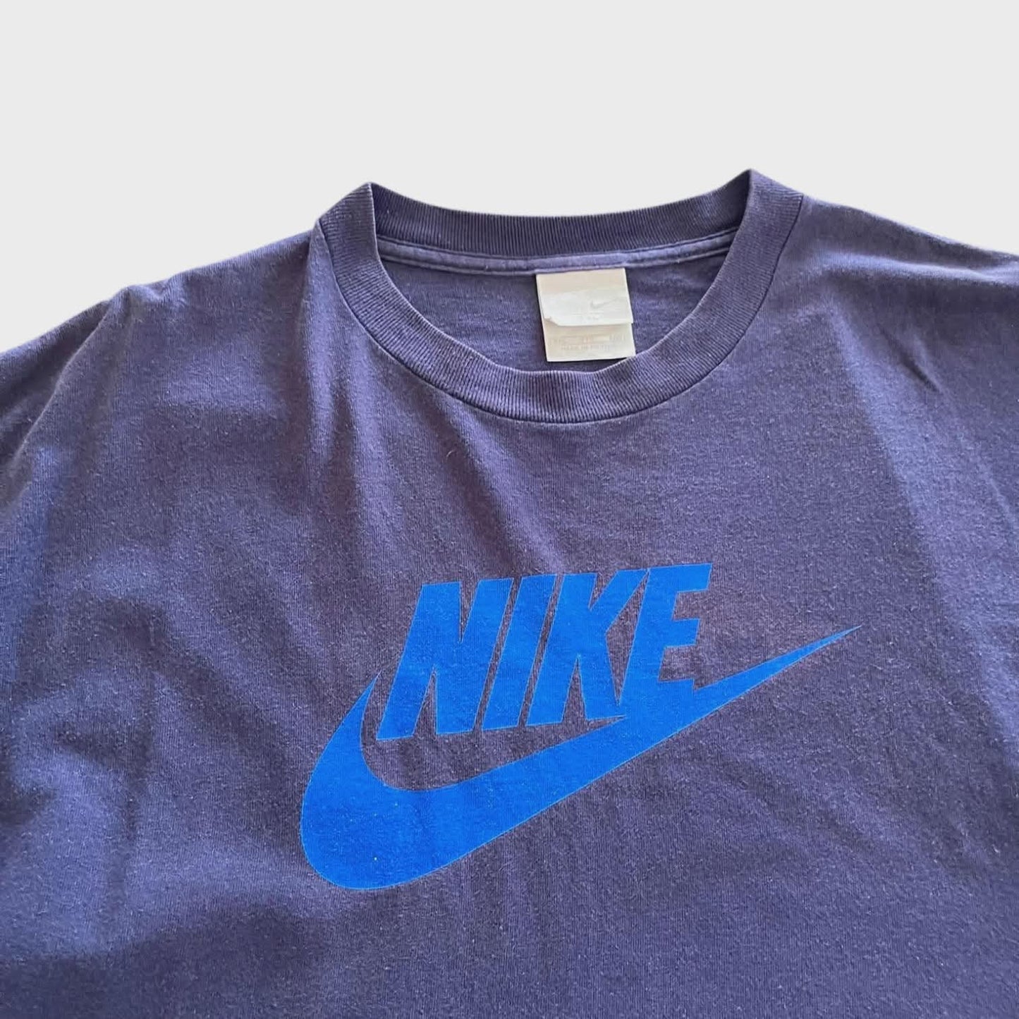 VINTAGE NIKE BLUE COTTON T-SHIRT (XXL)