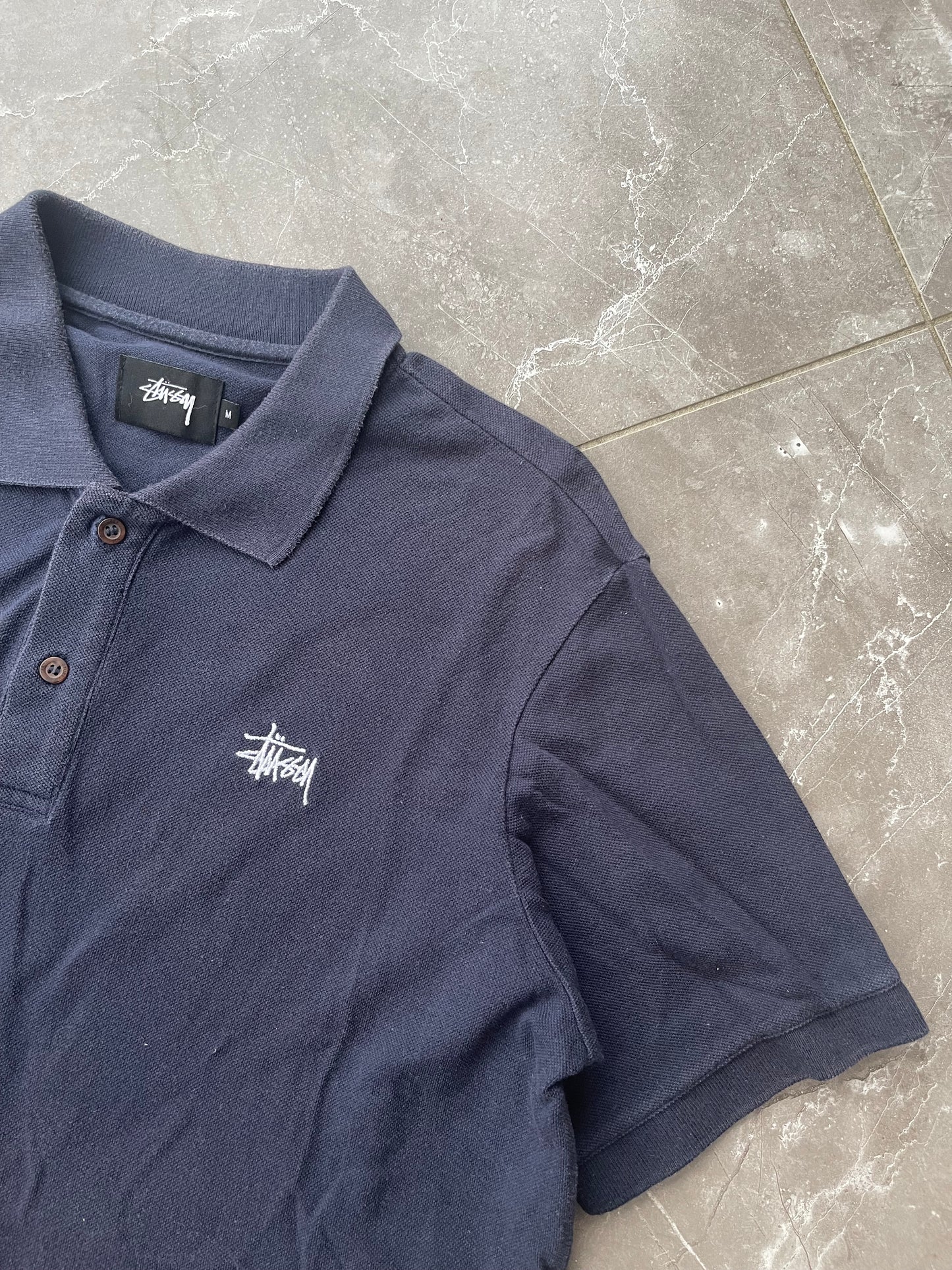 Y2K STUSSY POLO SHIRT (M/L)