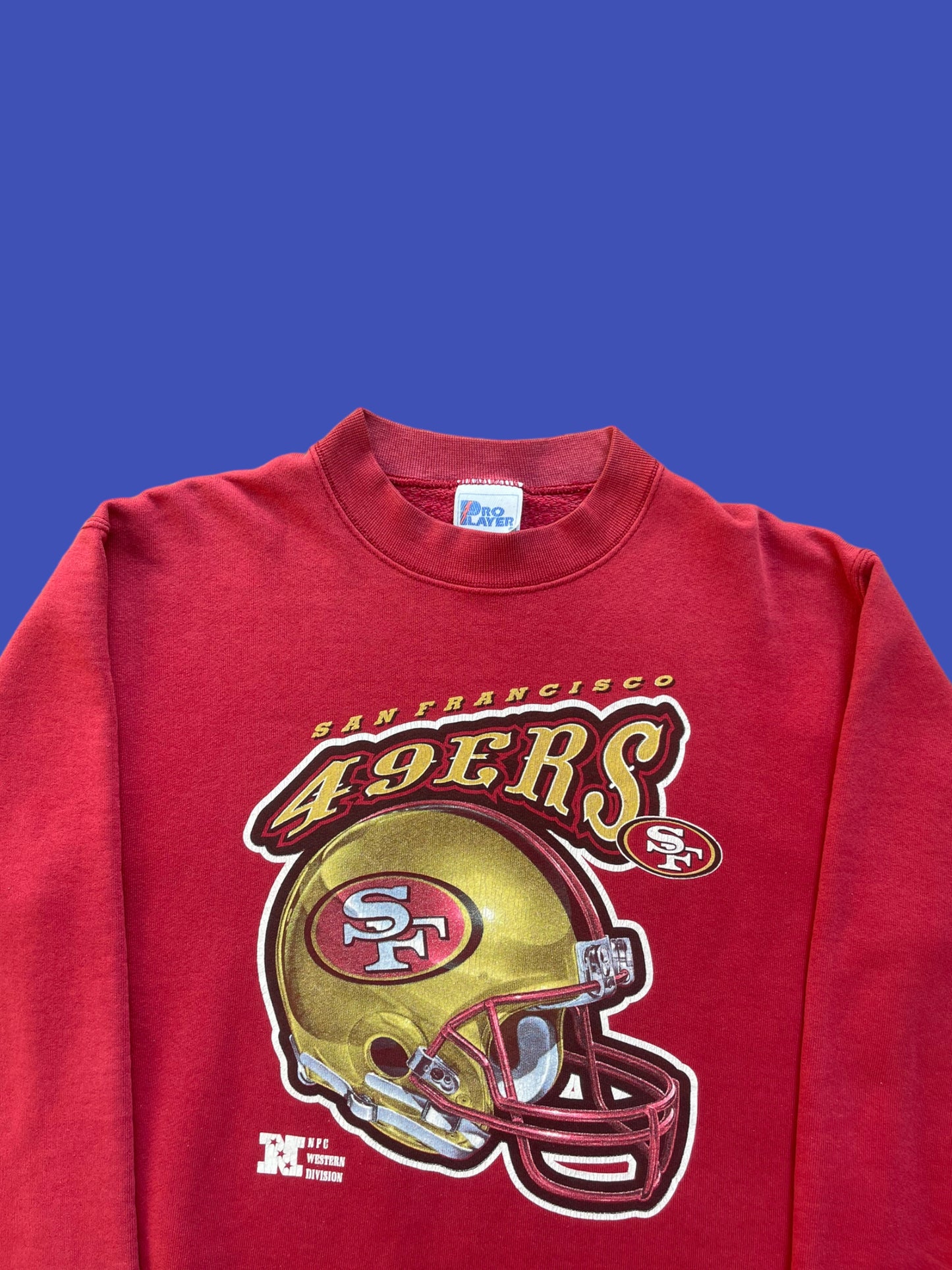 VINTAGE 49ERS HELMET CREWNECK (M)