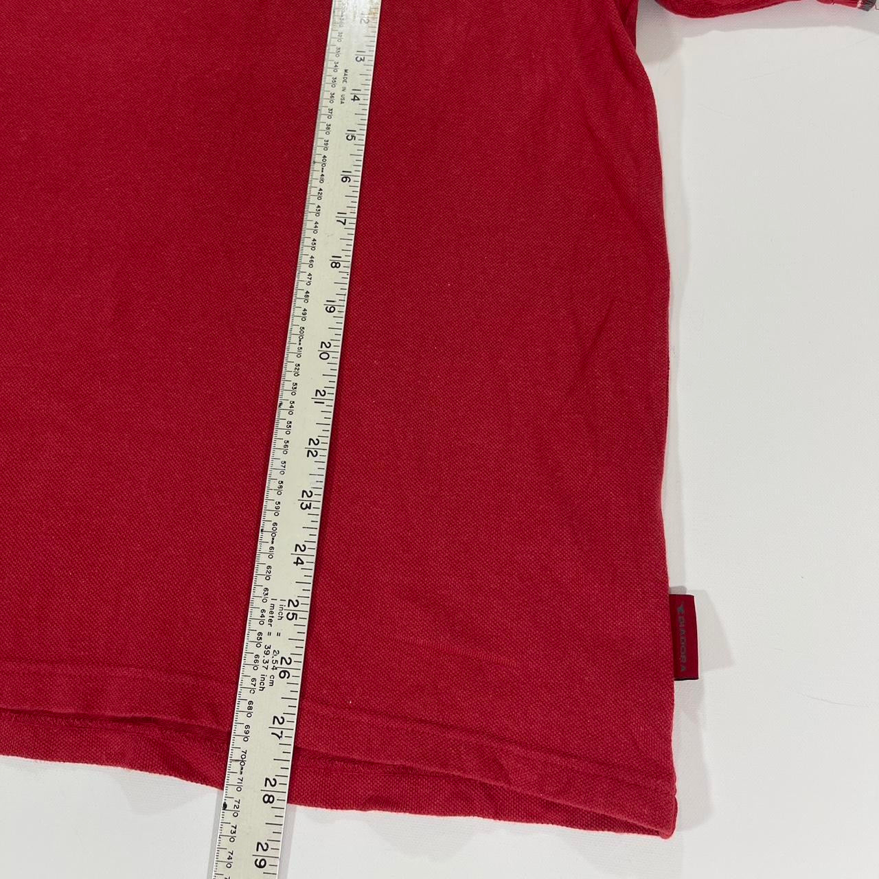DIADORA RED POLO SHIRT (L)