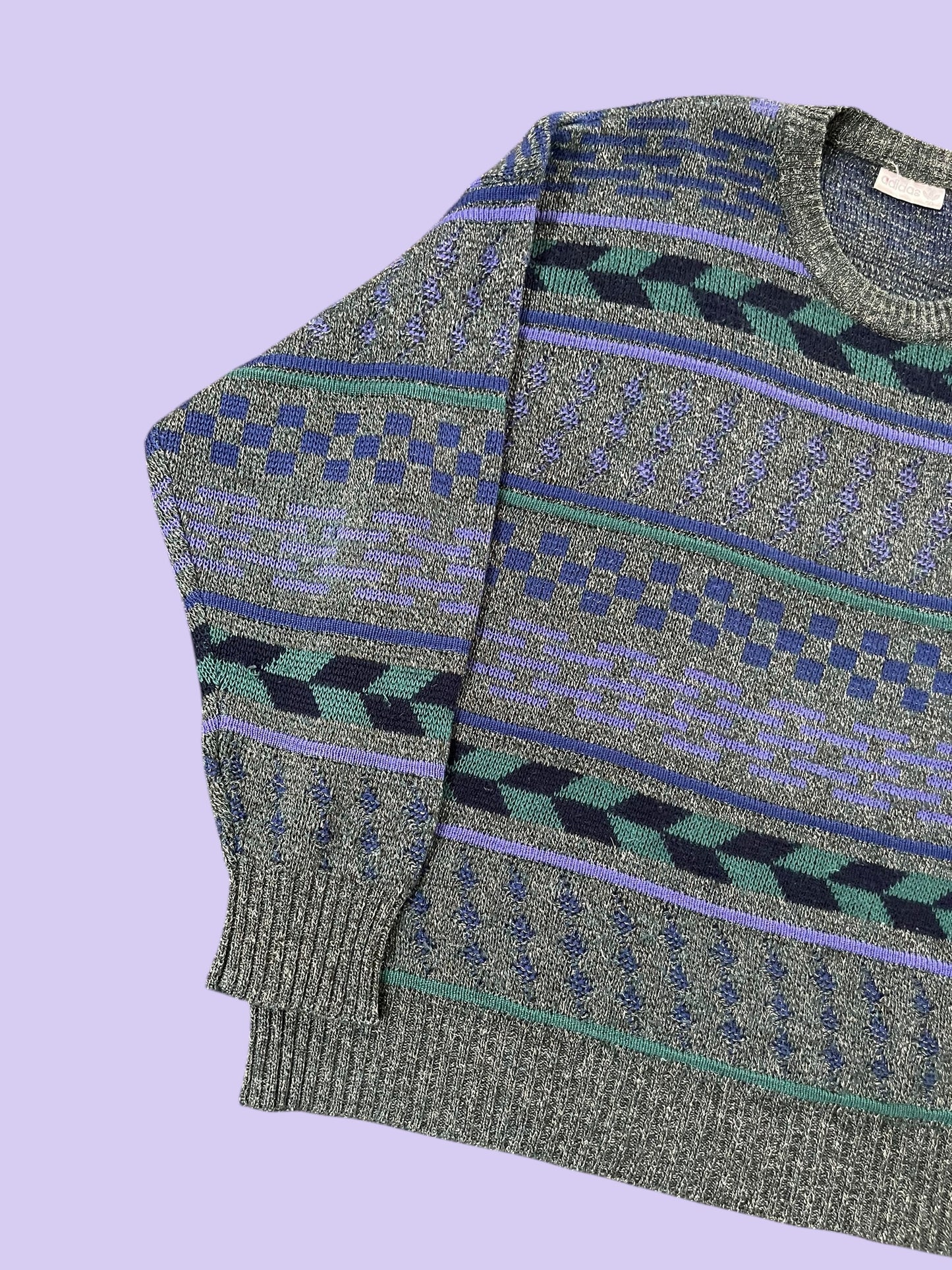 VINTAGE ADIDAS KNIT SWEATER (L)