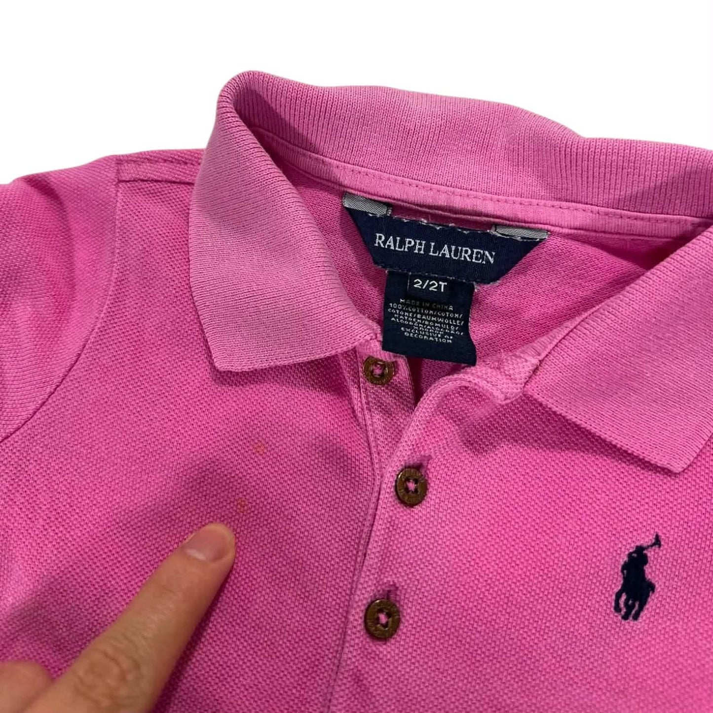 RALPH LAUREN PINK BABY POLO DRESS (2T)