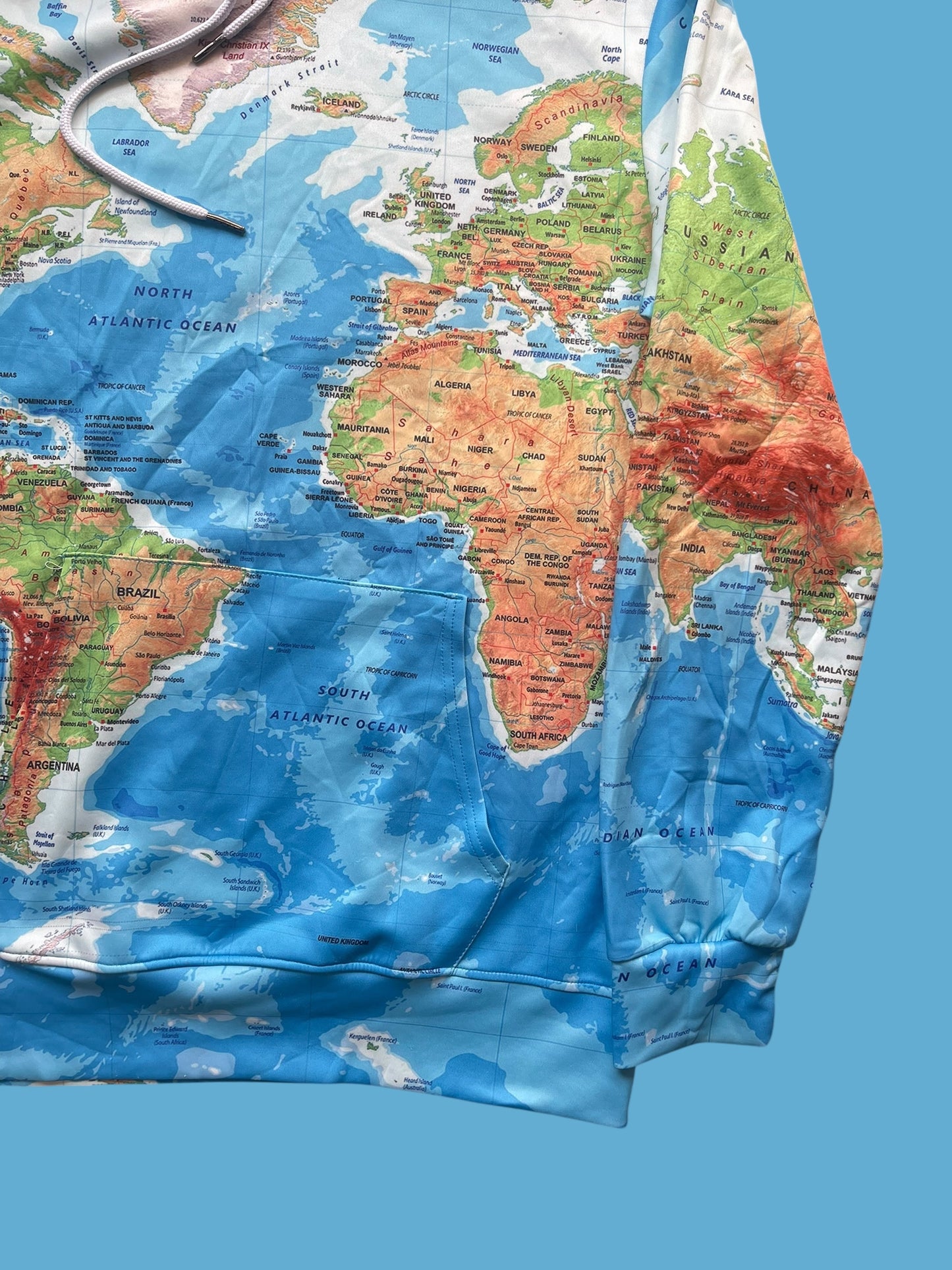 WORLD MAP HOODIE (M/L)