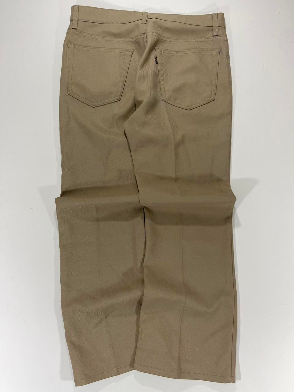 LEVIS TAN WIDE LEG TROUSERS WITH ADJUSTABLE WAIST (34)