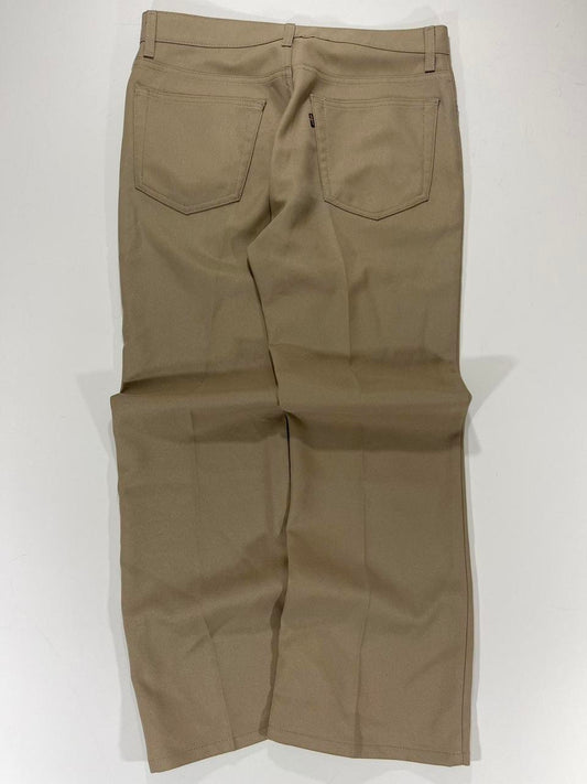 LEVIS TAN WIDE LEG TROUSERS WITH ADJUSTABLE WAIST (34)