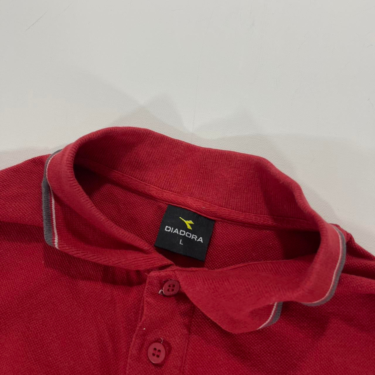 DIADORA RED POLO SHIRT (L)