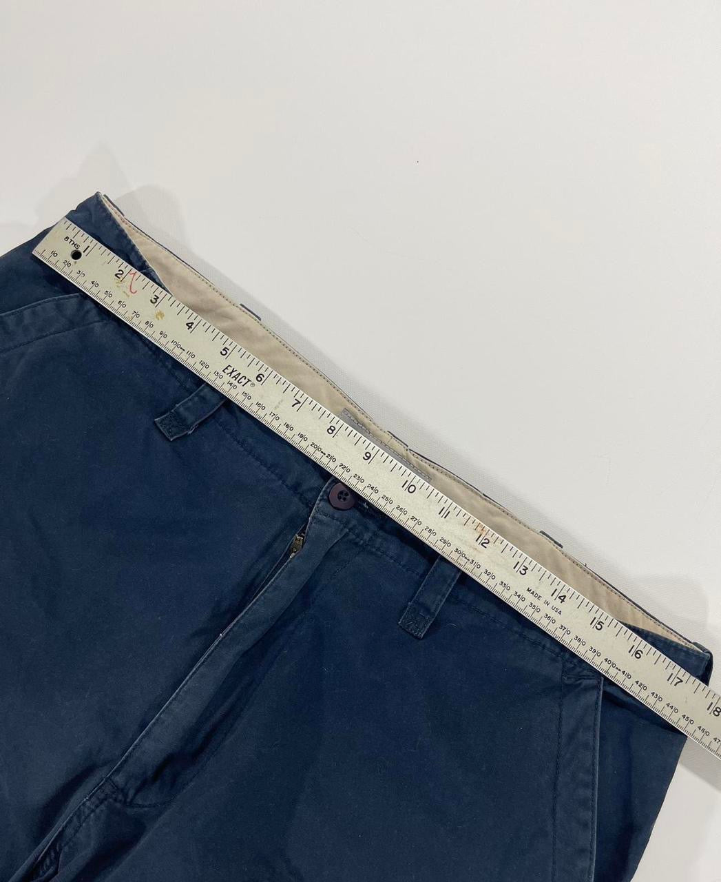 Y2K BARKERS NAVY CARGO SHORTS (32)