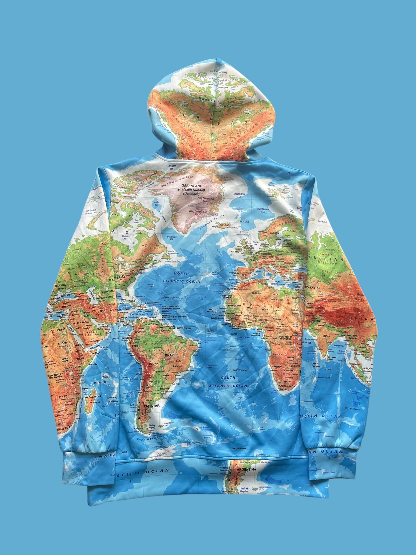 WORLD MAP HOODIE (M/L)