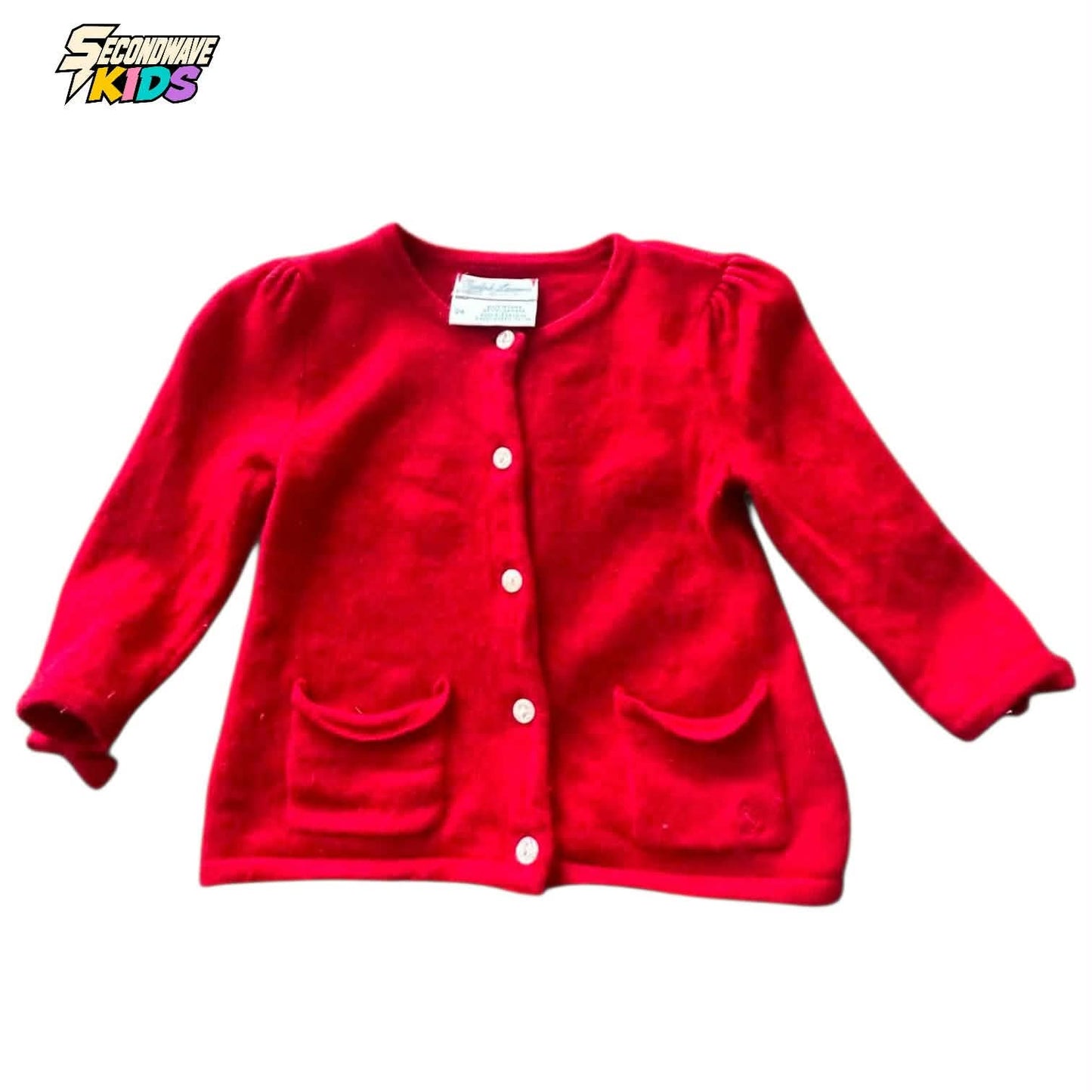 RALPH LAUREN RED CARDIGAN (9 MONTHS)