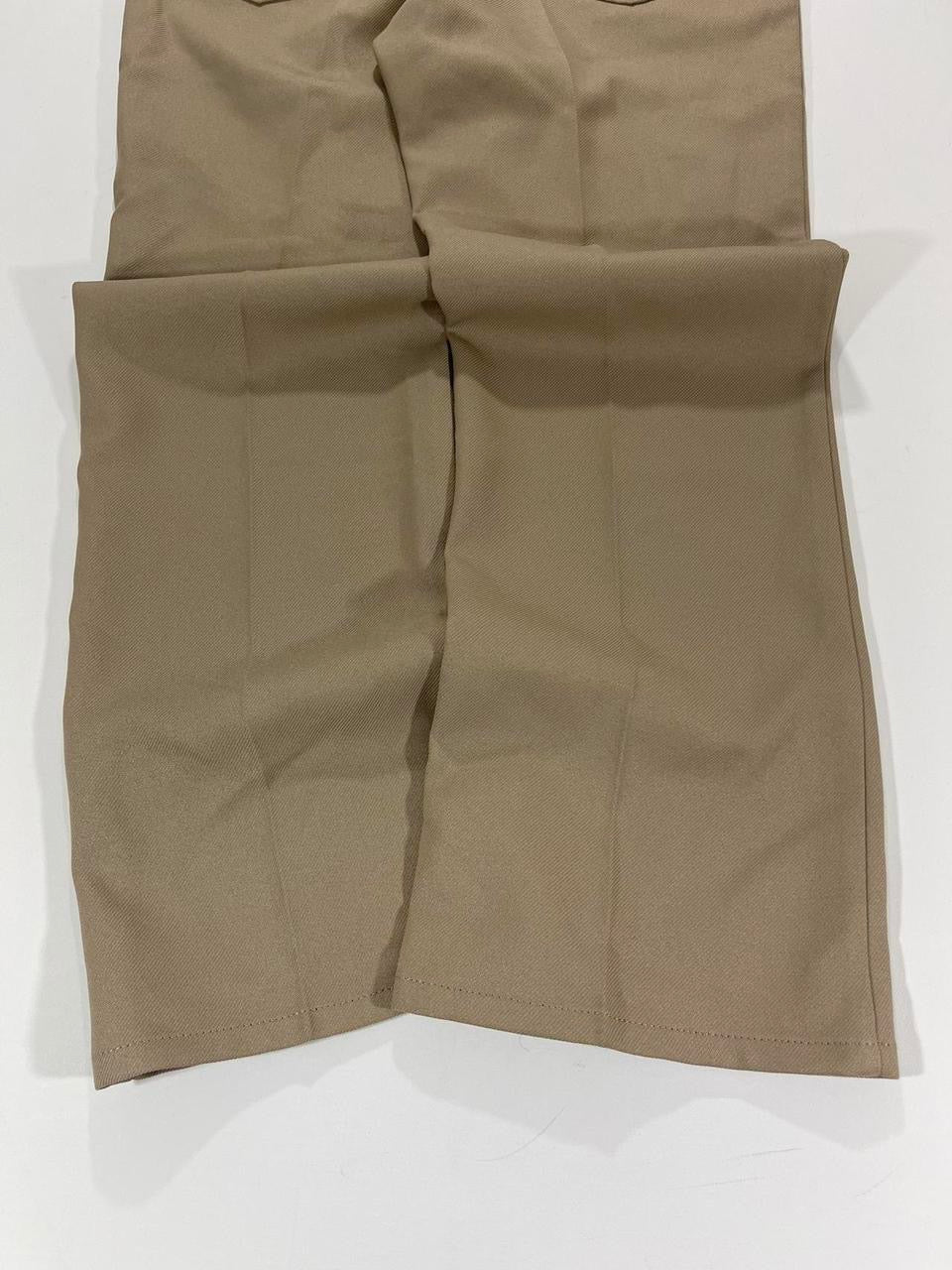 LEVIS TAN WIDE LEG TROUSERS WITH ADJUSTABLE WAIST (34)