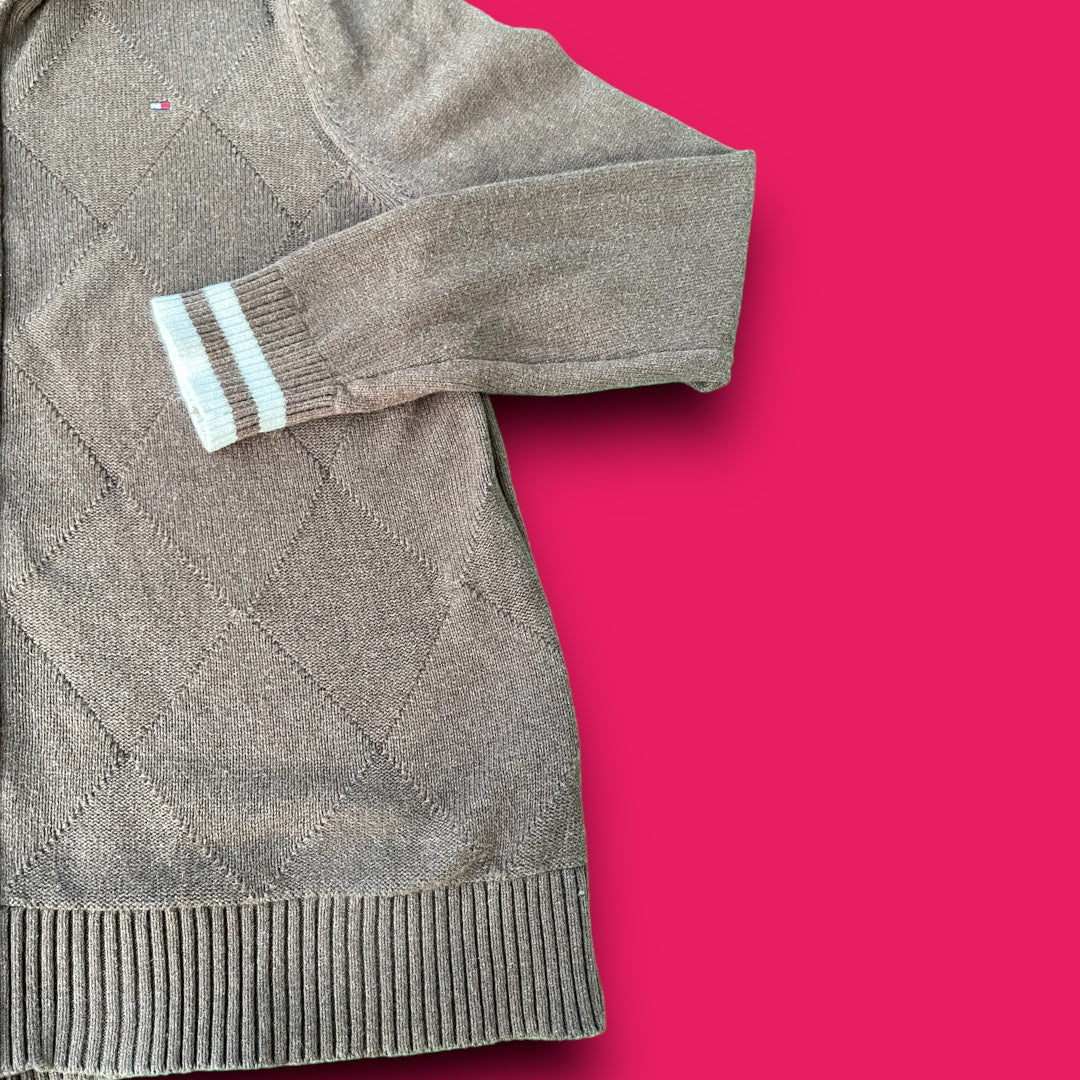 VINTAGE TOMMY HILFIGER FULL ZIP KNIT (XL/XXL)