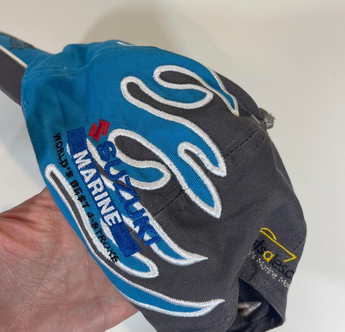 VINTAGE IFISH BLUE & BLACK FLAME BASEBALL CAP