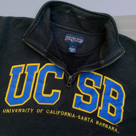 VINTAGE UCSB QUARTERZIP BY JANSPORT