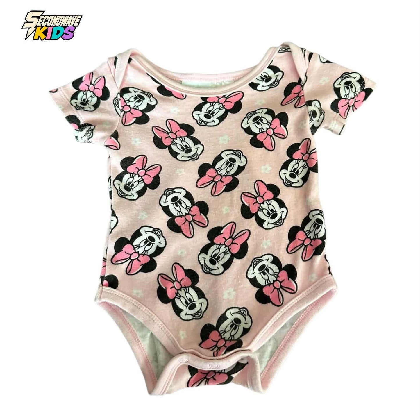 DISNEY BABY PINK MINNIE MOUSE BODYSUIT (3-6 MONTHS)