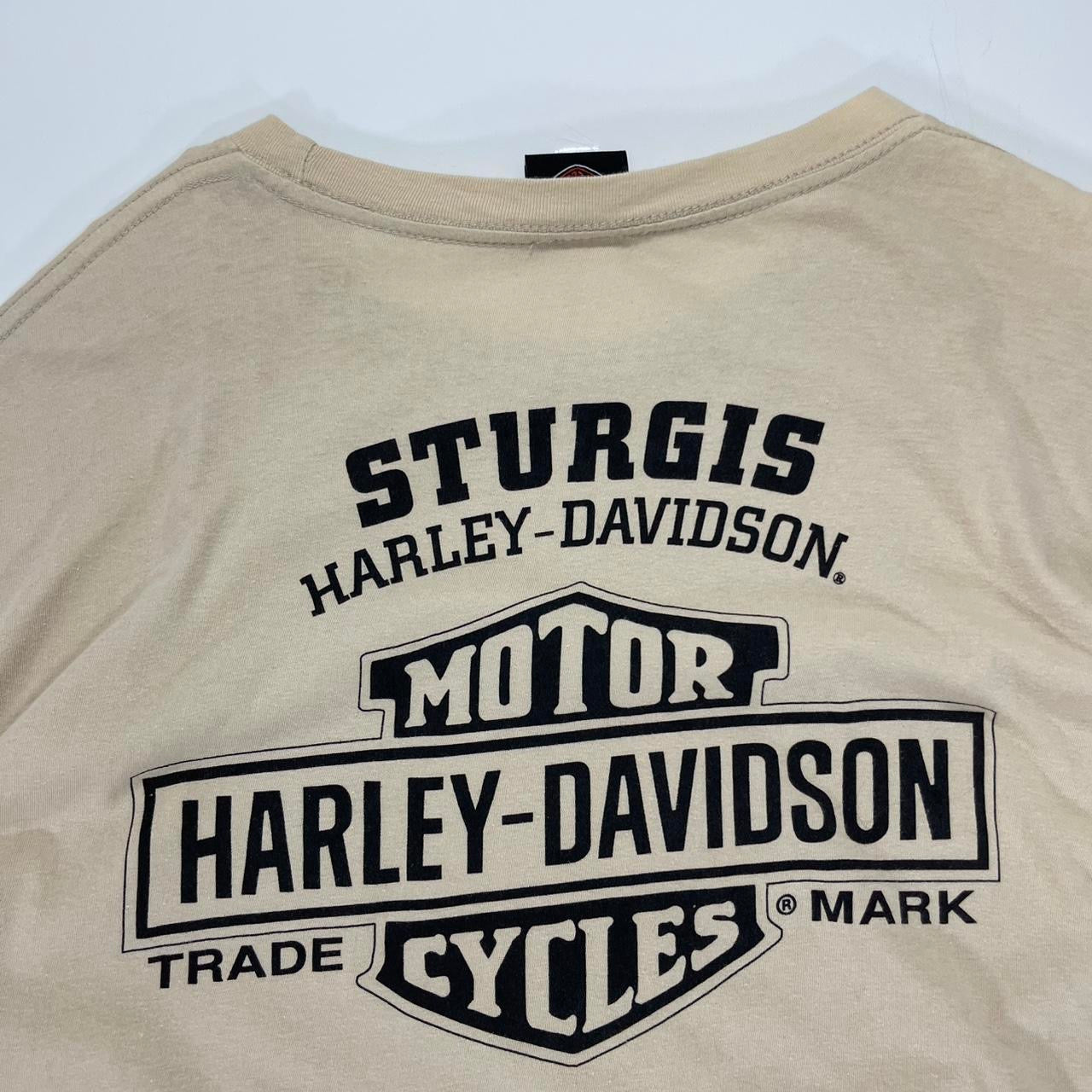 VINTAGE HARLEY DAVIDSON TAN GRAPHIC TEE (XL)
