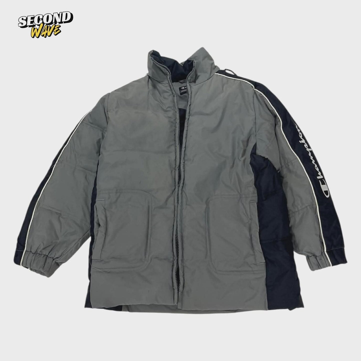 CHAMPION GREY PUFFER JACKET (S)