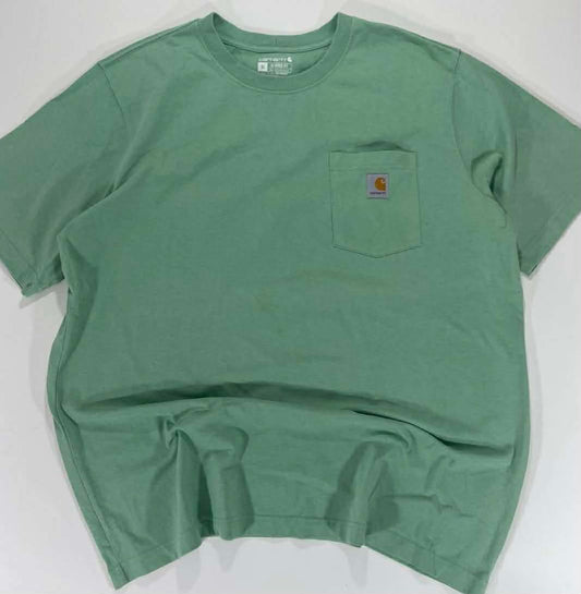 VINTAGE CARHARTT GREEN POCKET TEE (XL)