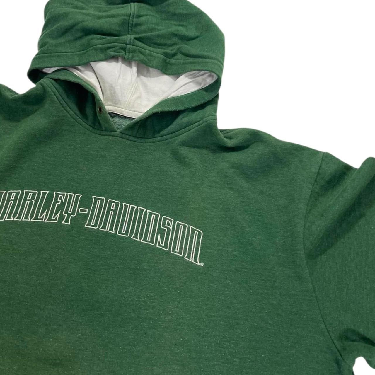 VINTAGE HARLEY DAVIDSON GREEN HOODIE (L-XL)