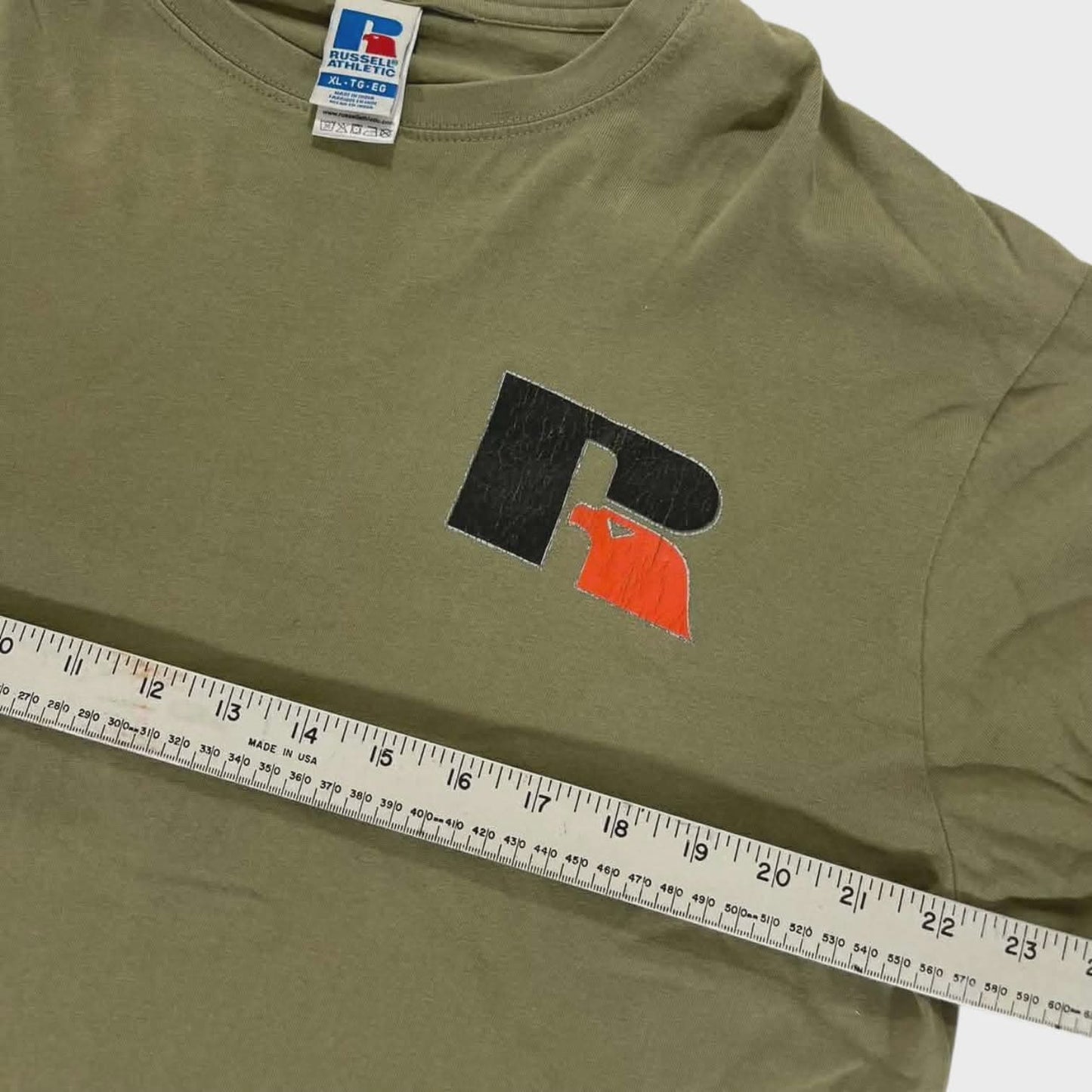 VINTAGE RUSSELL ATHLETIC KHAKI LONG SLEEVE (XL)