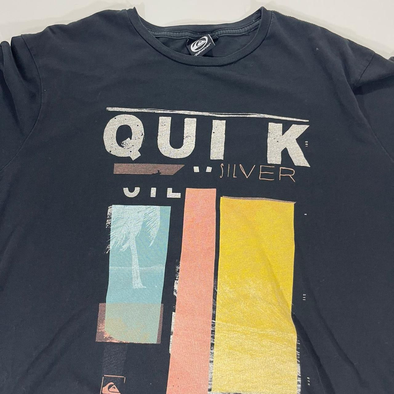 VINTAGE QUIKSILVER BLACK GRAPHIC TEE (L)