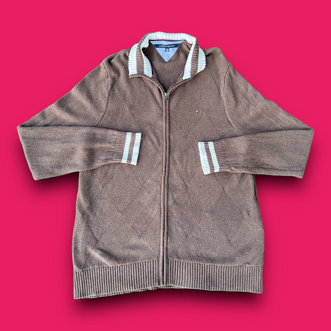 VINTAGE TOMMY HILFIGER FULL ZIP KNIT (XL/XXL)