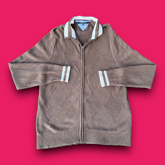 VINTAGE TOMMY HILFIGER FULL ZIP KNIT (XL/XXL)