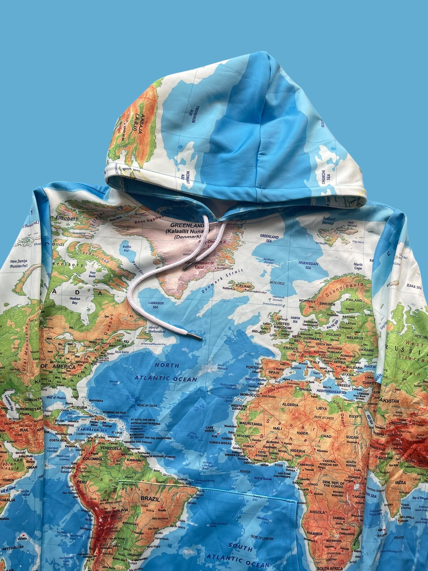 WORLD MAP HOODIE (M/L)
