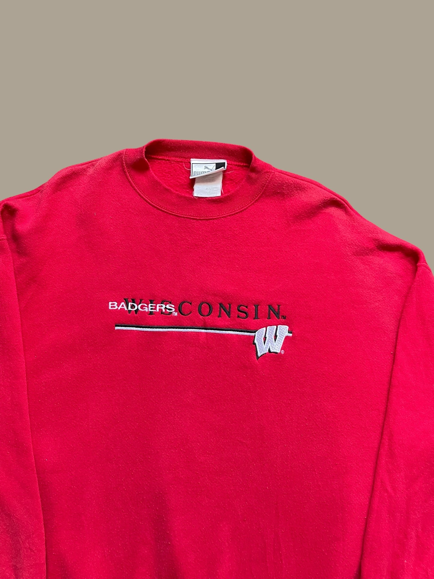 VINTAGE PUMA WISCONSIN BADGERS CREWNECK (XL)