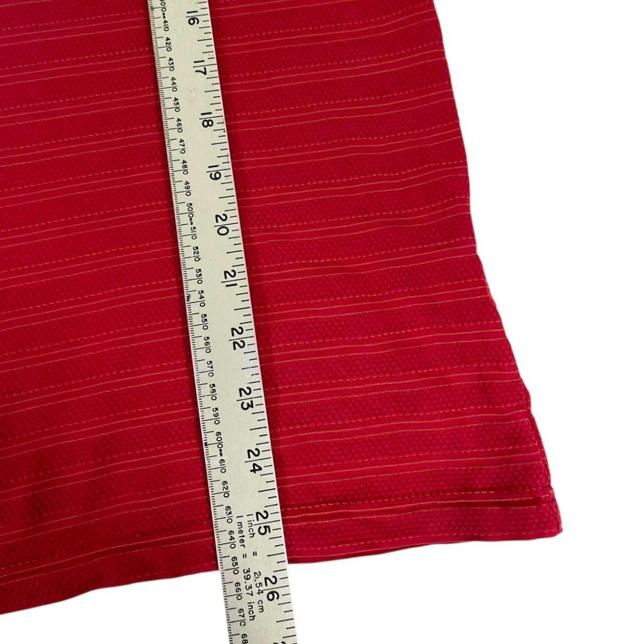 VINTAGE RALPH LAUREN RED STRIPED POLO SHIRT (M-L)