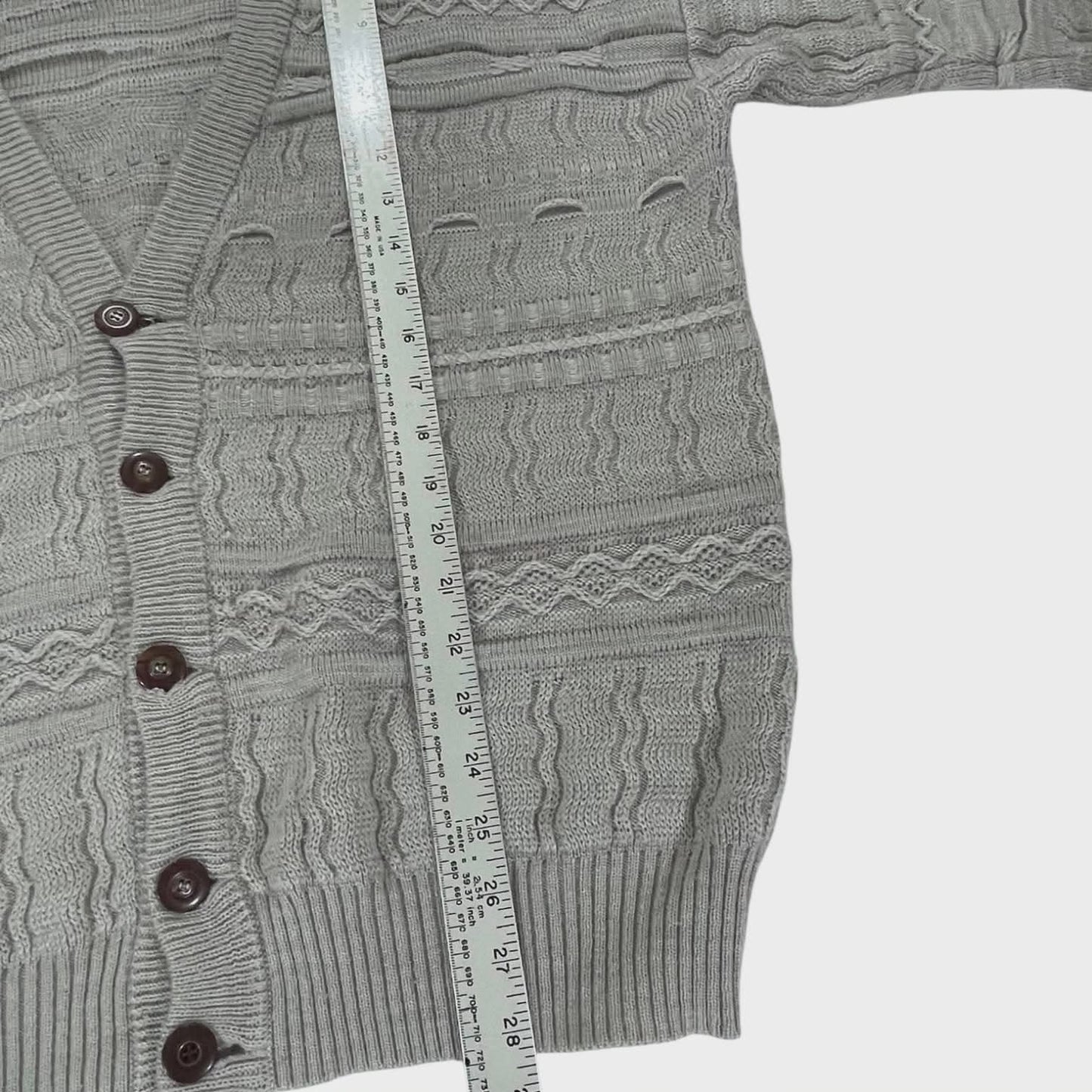 RAPP KNITWEAR GREY CARDIGAN (XL)
